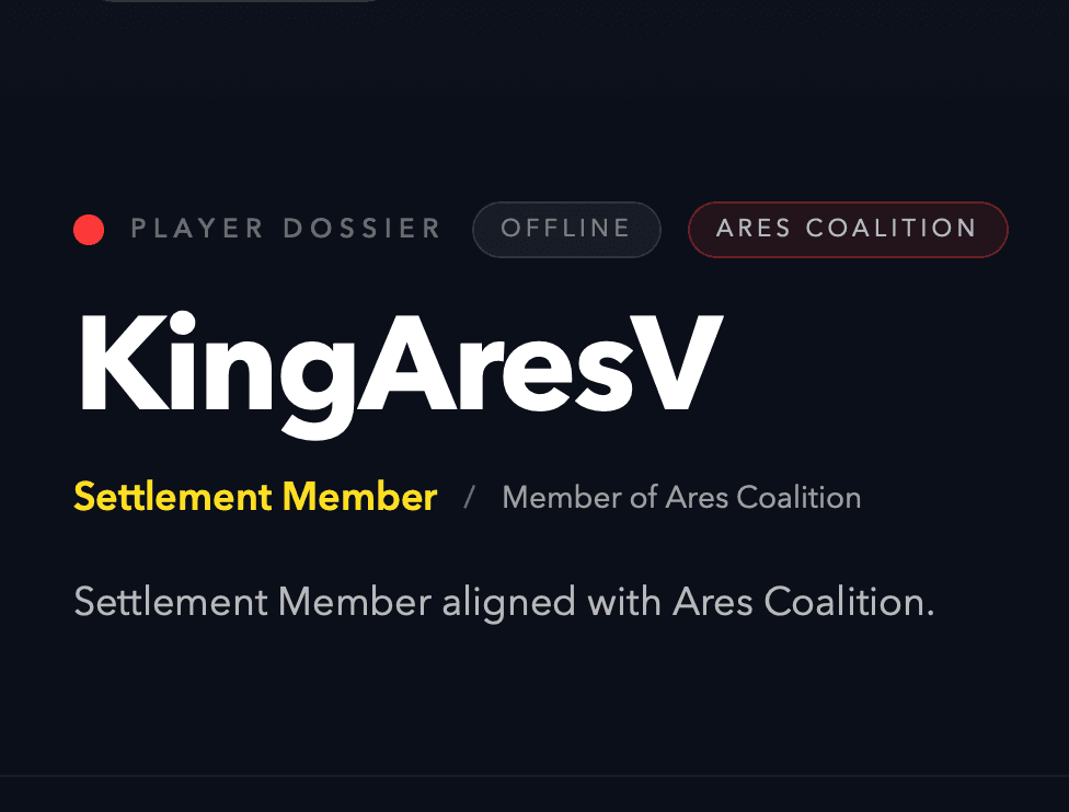 KingAresV autobiography